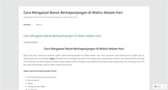 Desktop Screenshot of caramengatasibatukberkepanjangandiwaktumala.wordpress.com