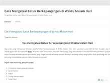 Tablet Screenshot of caramengatasibatukberkepanjangandiwaktumala.wordpress.com