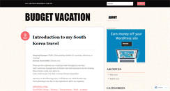 Desktop Screenshot of budgetvacation.wordpress.com