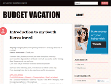 Tablet Screenshot of budgetvacation.wordpress.com