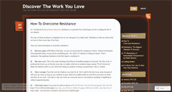 Desktop Screenshot of discovertheworkyoulove.wordpress.com