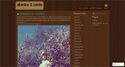 Desktop Screenshot of albertineandodette.wordpress.com