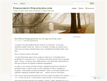Tablet Screenshot of enrollmentstrategies.wordpress.com