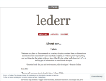 Tablet Screenshot of lederr.wordpress.com