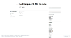 Desktop Screenshot of noexcusedailyfitness.wordpress.com