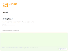 Tablet Screenshot of nickcliffordsimko.wordpress.com