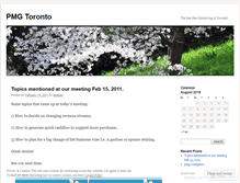 Tablet Screenshot of pmgto.wordpress.com
