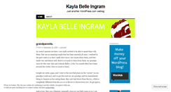 Desktop Screenshot of kaylabelleingram.wordpress.com