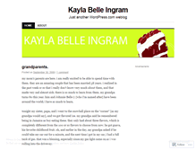 Tablet Screenshot of kaylabelleingram.wordpress.com