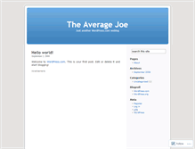 Tablet Screenshot of anaveragejoe.wordpress.com