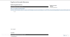 Desktop Screenshot of levendelitteratur.wordpress.com