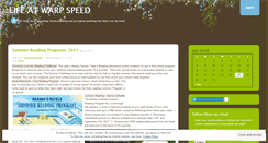 Desktop Screenshot of lifeatwarpspeed.wordpress.com