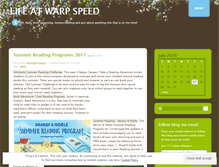 Tablet Screenshot of lifeatwarpspeed.wordpress.com