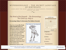 Tablet Screenshot of mypersonology.wordpress.com