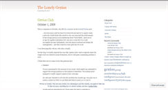 Desktop Screenshot of lonelygenius.wordpress.com