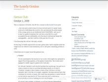 Tablet Screenshot of lonelygenius.wordpress.com