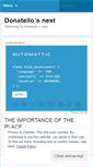 Mobile Screenshot of donatellosnest.wordpress.com