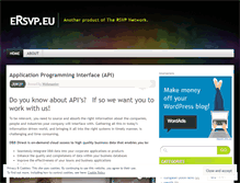 Tablet Screenshot of ersvp.wordpress.com