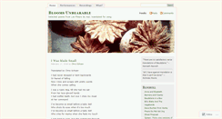 Desktop Screenshot of bloomsunbearable.wordpress.com