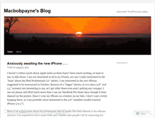 Tablet Screenshot of macbobpayne.wordpress.com