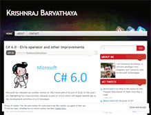 Tablet Screenshot of krishnarajb.wordpress.com