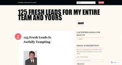 Desktop Screenshot of 125leads.wordpress.com