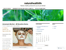 Tablet Screenshot of naturalhealthlife.wordpress.com