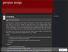 Tablet Screenshot of perceivedesign.wordpress.com