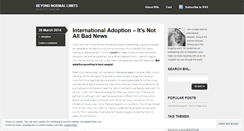 Desktop Screenshot of beyondnormallimits.wordpress.com