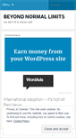 Mobile Screenshot of beyondnormallimits.wordpress.com