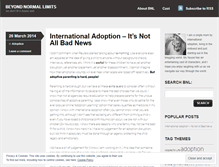 Tablet Screenshot of beyondnormallimits.wordpress.com