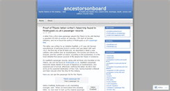 Desktop Screenshot of ancestorsonboard.wordpress.com