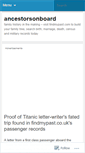Mobile Screenshot of ancestorsonboard.wordpress.com