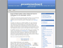 Tablet Screenshot of ancestorsonboard.wordpress.com