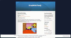 Desktop Screenshot of eriqwiththeq.wordpress.com