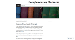 Desktop Screenshot of complementaryslackness.wordpress.com