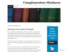 Tablet Screenshot of complementaryslackness.wordpress.com