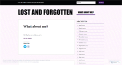 Desktop Screenshot of lostandforgotten.wordpress.com