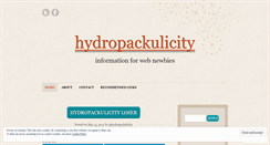 Desktop Screenshot of hydropackulicity.wordpress.com