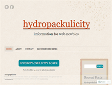 Tablet Screenshot of hydropackulicity.wordpress.com
