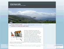 Tablet Screenshot of dreamingcroatia.wordpress.com