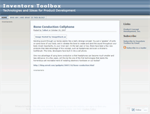 Tablet Screenshot of inventorstoolbox.wordpress.com