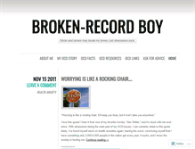 Tablet Screenshot of brokenrecordboy.wordpress.com