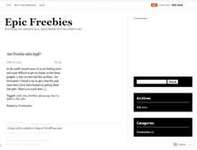 Tablet Screenshot of epicfreebies.wordpress.com