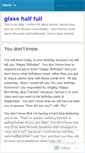 Mobile Screenshot of glasshalffulldotme.wordpress.com