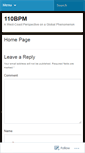 Mobile Screenshot of 110bpm.wordpress.com