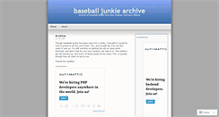 Desktop Screenshot of baseballjunkie.wordpress.com