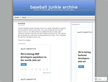 Tablet Screenshot of baseballjunkie.wordpress.com