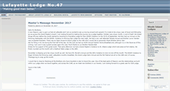 Desktop Screenshot of lafayettelodge47.wordpress.com