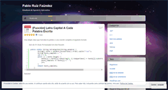 Desktop Screenshot of pabloruizfaundez.wordpress.com